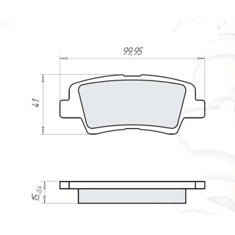 Дисковые тормозные колодки, комплект DAFMI DAFMI / INTELLI D274E (фото 1)