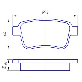 Колодка гальм. диск. RENAULT KANGOO 2008 - задн. (Intelli) DAFMI / INTELLI D315E (фото 1)