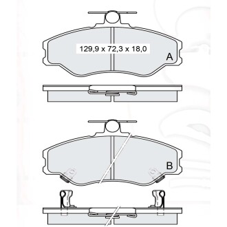 DAFMI INTELLI Тормозные колодки передние HYUNDAI H100 2.4I-2.5 93- DAFMI DAFMI / INTELLI D343E (фото 1)