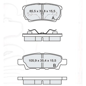 Колодка гальм. диск. MITSUBISHI LANCER задн. (Intelli) DAFMI / INTELLI D344E