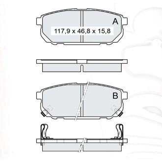 Дисковые тормозные колодки, комплект DAFMI DAFMI / INTELLI D345E