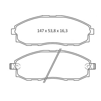 Колодка гальм. диск. HYUNDAI H1,-STAREX 2.4I 16V 97.10-,01.11 - передн. (Intelli) DAFMI / INTELLI D451E (фото 1)