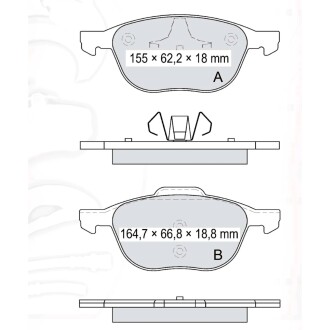 Гальмівні колодки DAFMI DAFMI / INTELLI D613E