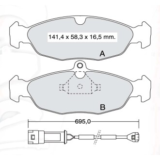 Гальмівні колодки DAFMI DAFMI / INTELLI D700E