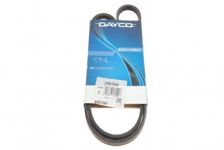 Ремень генератора поликлиновый DAYCO 3PK1040