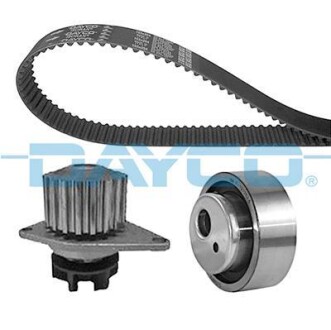 Комплект ГРМ (ремінь + ролик + водяний насос) CITROEN AX, BERLINGO, BERLINGO/MINIVAN, BX, C15, C15/MINIVAN, SAXO, ZX PEUGEOT 106 I, 106 I/HATCHBACK, 106 II, 106 II/HATCHBACK 1.0/1.1/1.3 10.84-05.08 DAYCO KTBWP1010 (фото 1)