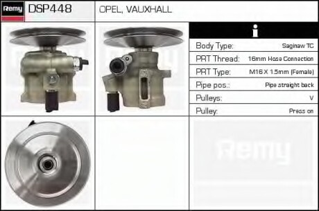 Гидравлический насос, рулевое управление DELCO REMY DSP448