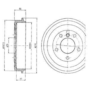 Барабан гальмівний Delphi BF275