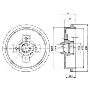 Тормозной барабан Delphi BF310