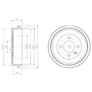 Барабан гальмівний Delphi BF410