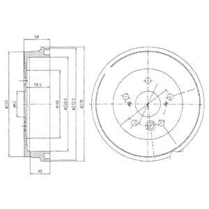 Барабан гальмівний Delphi BF495