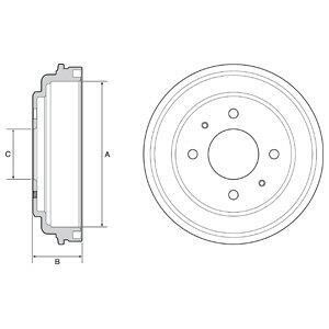 Тормозной барабан Delphi BF546