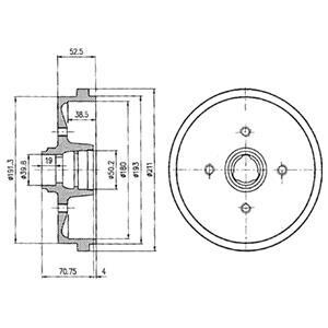 Барабан гальмівний Delphi BF96