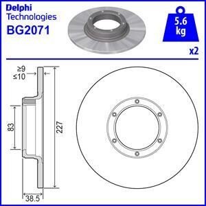 Тормозной диск Delphi BG2071