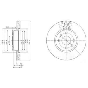 Гальмівні(тормозні) диски Delphi BG2413