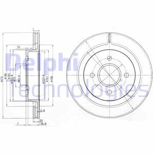 Диск гальмівний Delphi BG2758