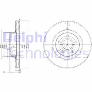 Тормозной диск Delphi BG2827C