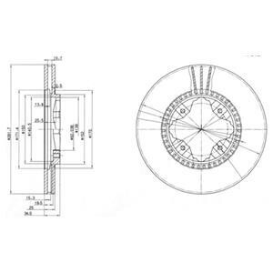 Тормозной диск Delphi BG3063