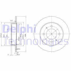 Тормозной диск Delphi BG3070 (фото 1)