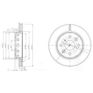 Тормозной диск Delphi BG3074