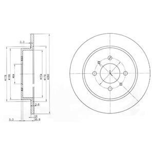 Гальмівний диск Delphi BG3102