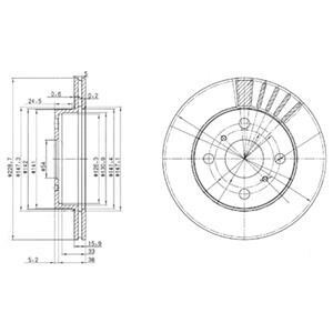 Гальмівний диск Delphi BG3173