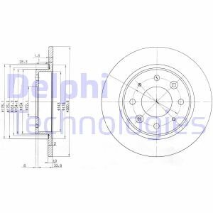 Диск гальмівний Delphi BG3336