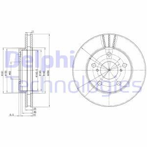 Гальмівний диск Delphi BG3355