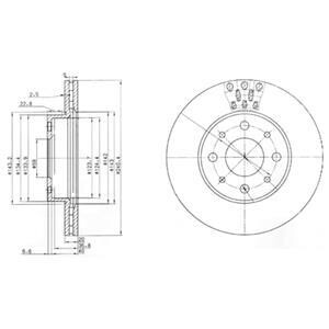 Диск гальмівний Delphi BG3425