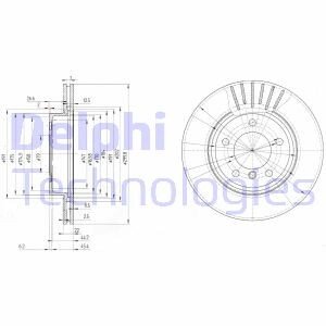 Тормозной диск Delphi BG3527C