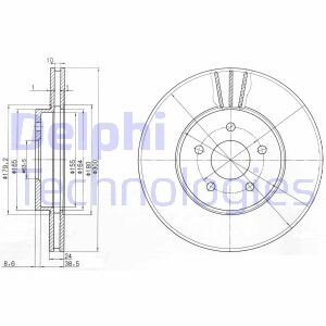 Диск гальмівний Delphi BG3537C