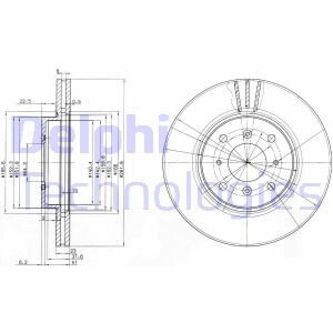 Диск гальмівний Delphi BG3589