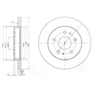 Тормозной диск Delphi BG3607