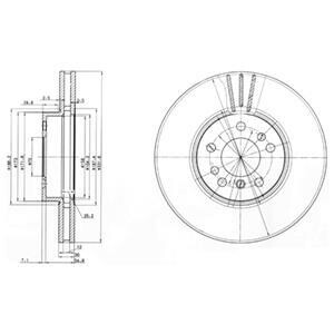 Тормозной диск Delphi BG3628