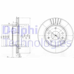 Тормозной диск Delphi BG3702C