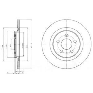 Тормозной диск Delphi BG3741