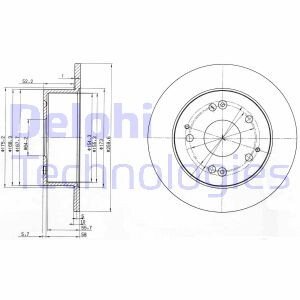 Тормозной диск Delphi BG3745