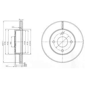 Тормозной диск Delphi BG3763