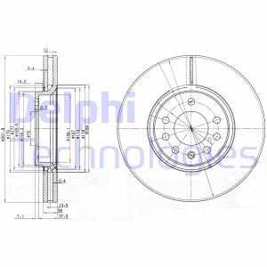 Диск гальмівний Delphi BG3772C