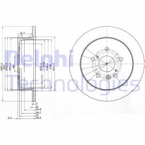 Диск гальмівний Delphi BG3779