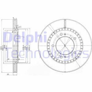 Диск гальмівний Delphi BG3821