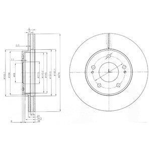 Тормозной диск Delphi BG3848