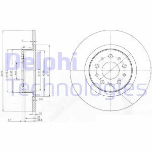 Тормозной диск Delphi BG3857