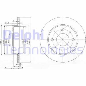 Тормозной диск Delphi BG3971