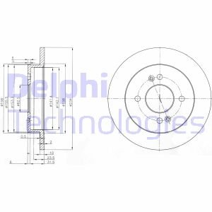 Диск гальмівний Delphi BG3981C