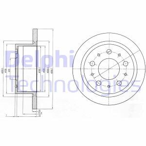 Диск гальмівний Delphi BG4062