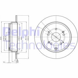 Тормозной диск Delphi BG4064C