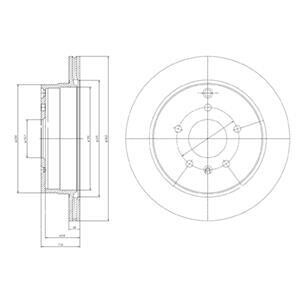 Гальмівний диск Delphi BG4069