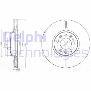 Диск гальмівний Delphi BG4083C