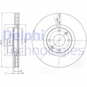 Диск гальмівний Delphi BG4166